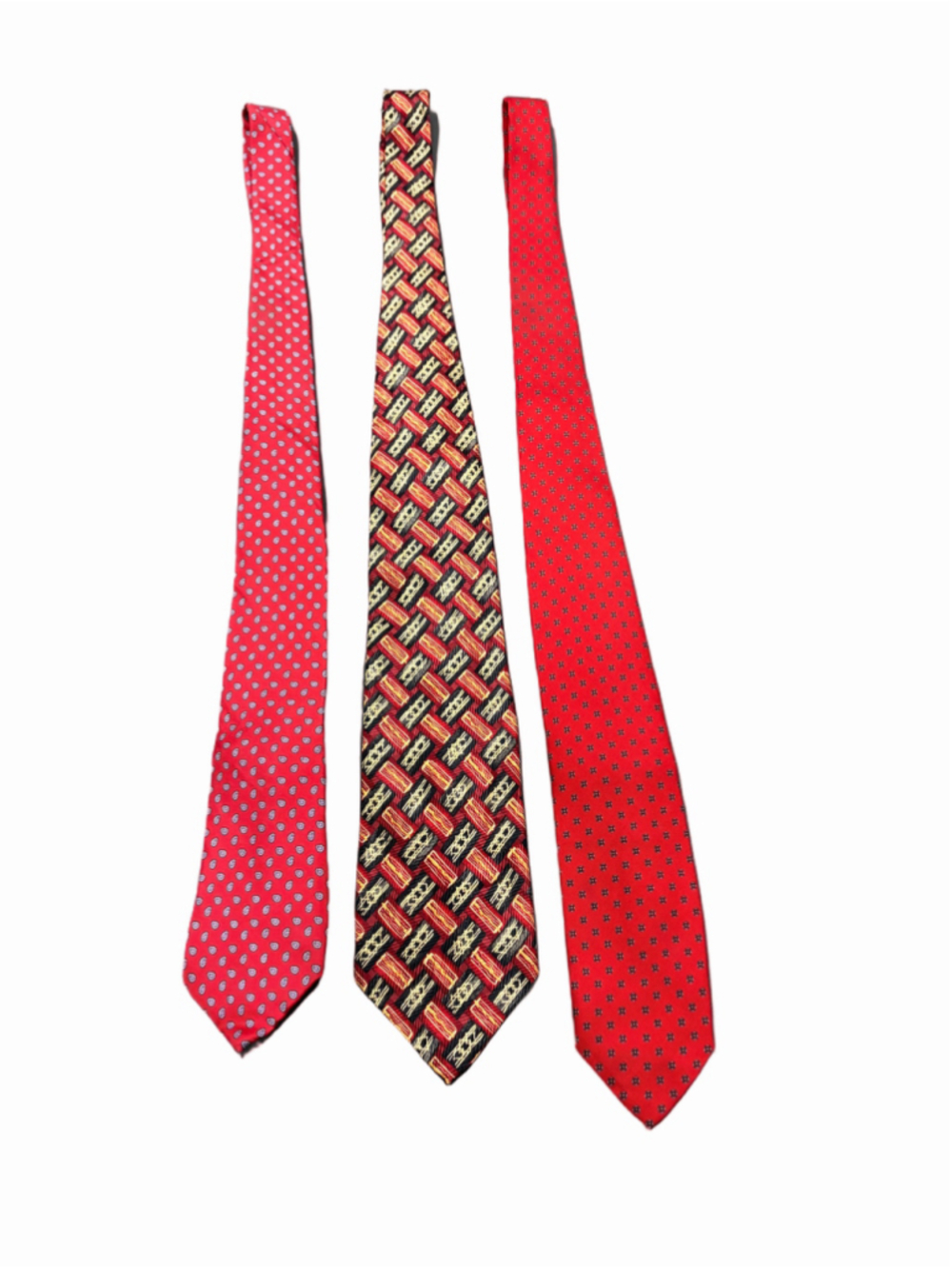 3 Vintage Silk Ties: Hathaway, Robert Talbott Studio&Talbott for John Horan